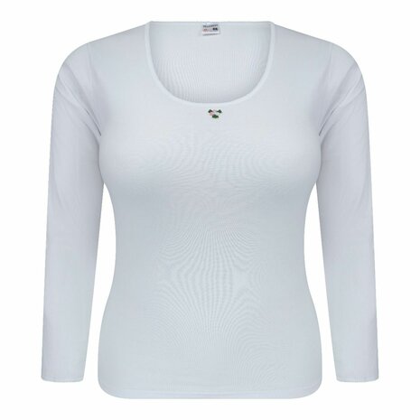 Beeren Dames shirt met L.M. M3000 Wit