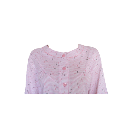 Cocodream Dames nachthemd met lange mouw Roze Hartjes