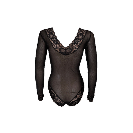 Transparante dames body L.M. slipmodel Zwart