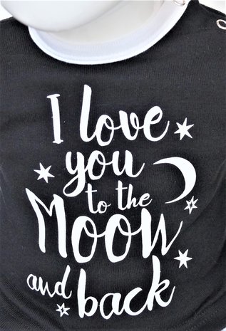 Beeren Baby pyjama "To the Moon" Zwart