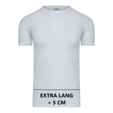investering Dag Kan weerstaan Beeren 10-Pack extra lange heren T-shirts met O-Hals M3000 Wit