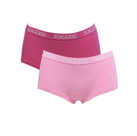 Gepensioneerde zij is beton Bon Giorno 2-Pack Dames shorts Roze