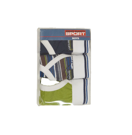 Gino Santi Sport 3-pack Jongens slips met gulp Groen