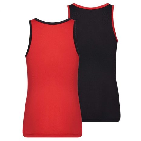 Beeren 2-Pack Mix&Match meisjes hemden Rood/Zwart