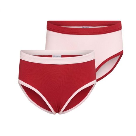 Beeren 2-Pack Mix&Match meisjes slips L.Roze/D.Rood