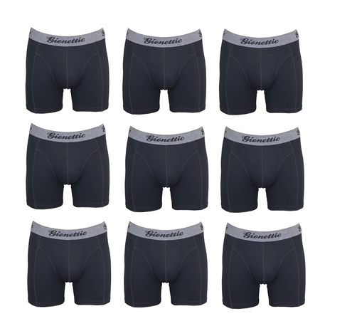 9-Pack Gionettic Bamboe Heren boxershorts Zwart