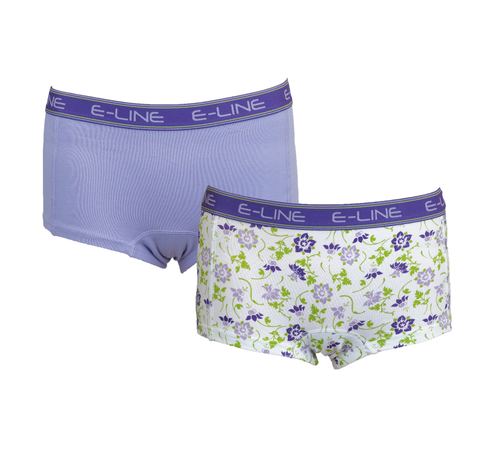 2-pack E-Line dames boxershort Paars/Bloem