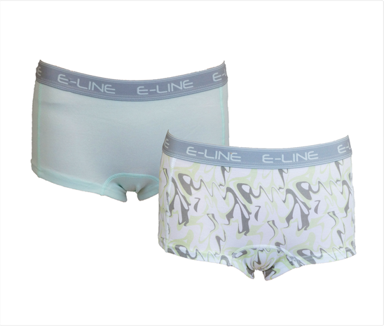 2-pack E-Line dames boxershort Groen/Golf