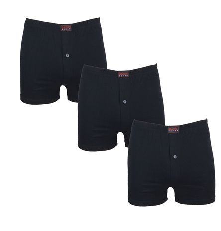 Basic 3-Pack Heren boxershorts Zwart