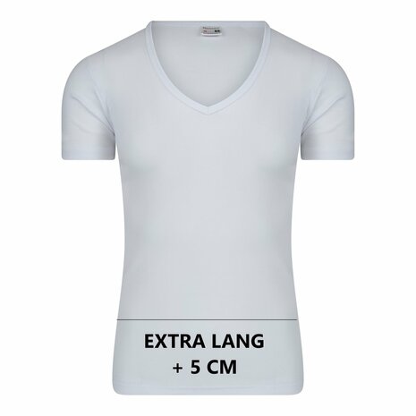 Beeren Extra lang heren T-shirt met diepe V-hals M3000 Marine