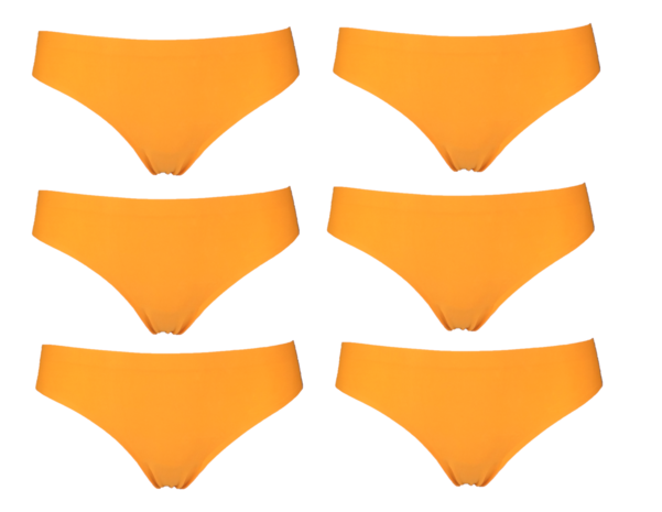 6-pack J&C Naadloze dames string 1701 Oranje 