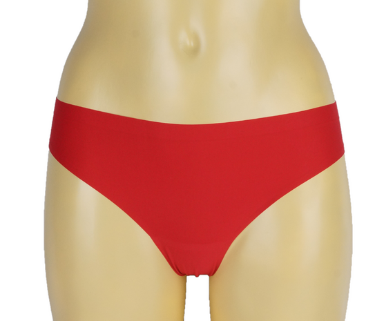 6-pack J&C Naadloze dames string 1701 Rood