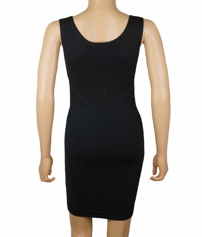 J&C Dames sterk corrigerende jurk met brede bandjes Zwart  (valt klein!)