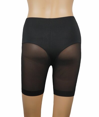 Dames tailleslip J&C met lange pijp licht corrigerend invisible Zwart