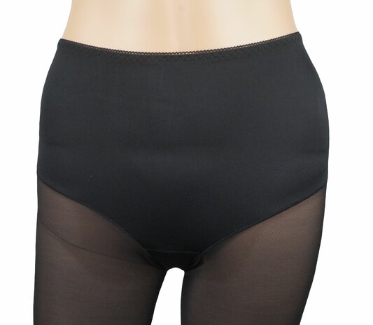 Dames tailleslip J&C met lange pijp licht corrigerend invisible Zwart
