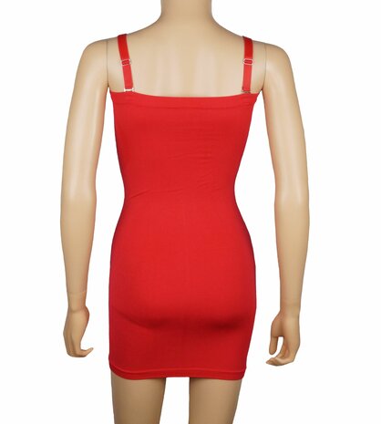 J&C Dames corrigerende jurk met verstelbare bandjes Rood