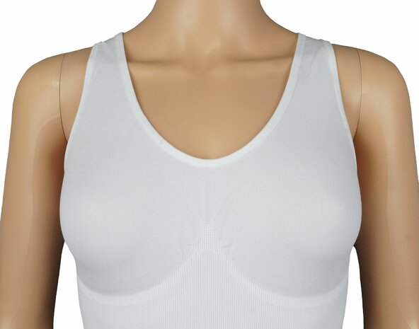 Dames body 90093 J&C met breed schouderbandje corrigerend Wit
