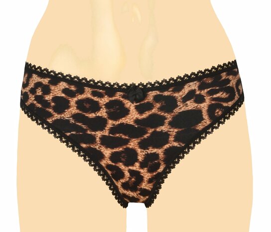 Dames string met animal print J&C