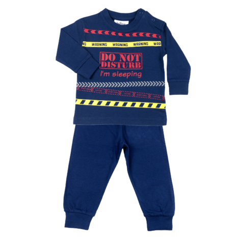 100% Katoen Kinder pyjama Fun2Wear  Do Not Disturb Marine