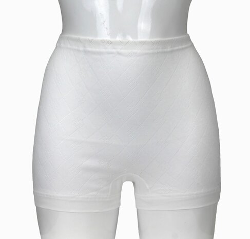 Dames Panty Slip Con-ta 100% katoen Jacquard Wit 