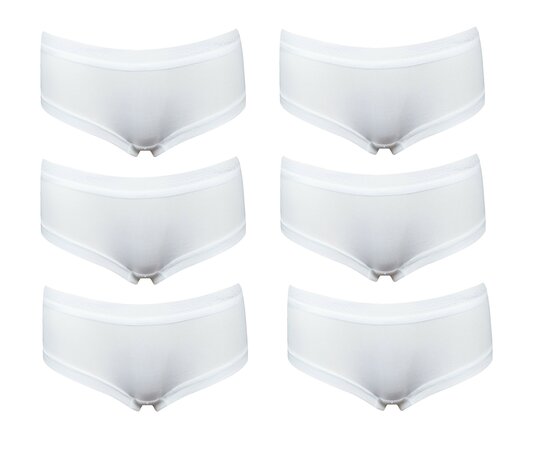 6-Pack Dames Hipsters Beeren Young Wit