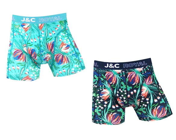 2-pack Heren Boxershorts H252 J&C katoen geprint 