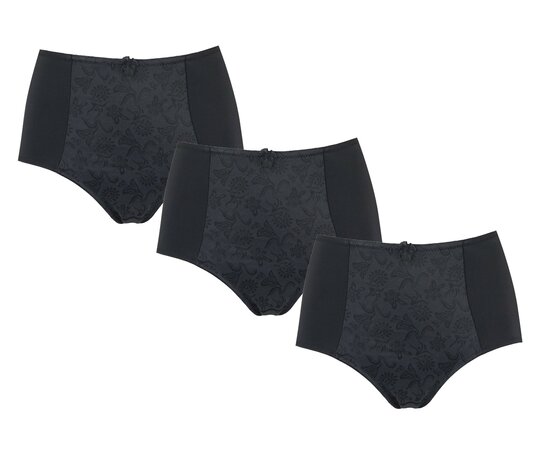 3-pack Dames Tailleslip art.8012 Zwart van J&C
