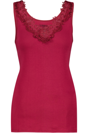 Dames Toker hemd met kant en brede bandjes