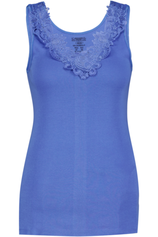 Dames Toker hemd met kant en brede bandjes