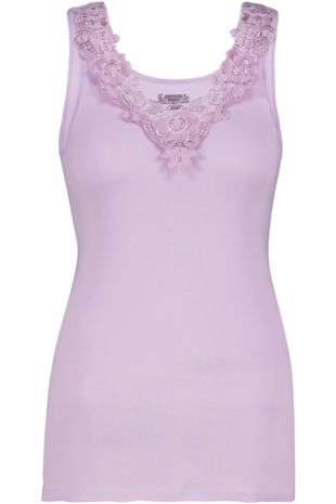 Dames Toker hemd met kant en brede bandjes