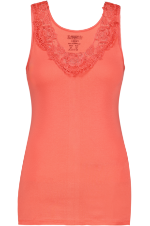 Dames Toker hemd met kant en brede bandjes