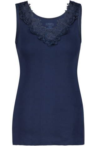 Dames Toker hemd met kant en brede bandjes