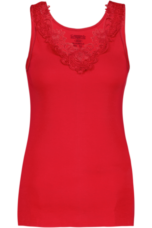 Dames Toker hemd met kant en brede bandjes