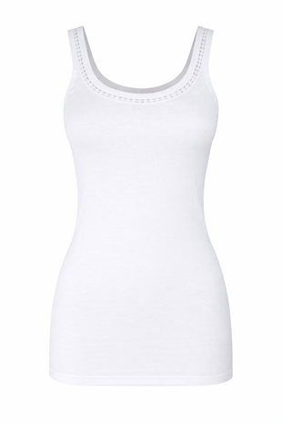 Dames hemd Sch&ouml;ller met brede band  Wit