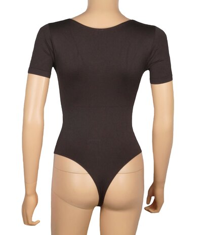 Dames body 6890 J&C met korte mouw stringmodel Wit