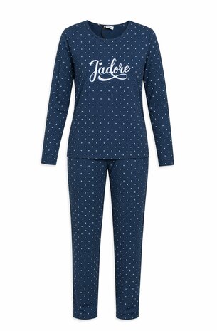Dames katoenen Pyjama Jade van Gionettic met lange mouw 
