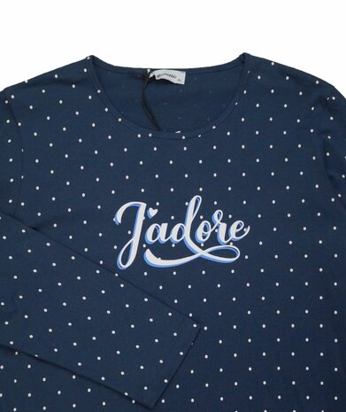 Dames katoenen Pyjama Jade van Gionettic met lange mouw 