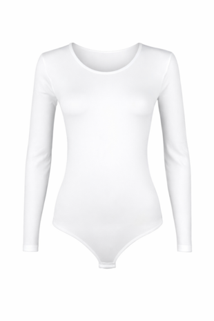 J&C Dames body 6889 met lange mouw slipmodel Wit