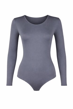 J&C Dames body 6889 met lange mouw slipmodel Grijs