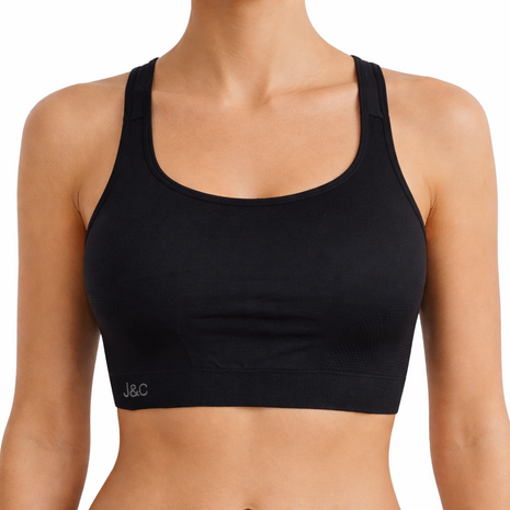 J&C Dames sport BH Zwart