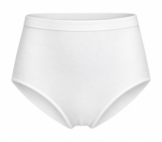 Dames katoenen tailleslip Twentini Wit