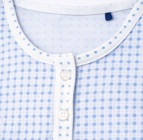 Dames nachthemd 100% katoen van Eskimo Blauw