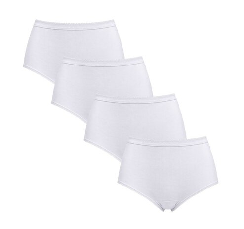 3+1 pack Dames Sloggi midi slip Basic+ Wit
