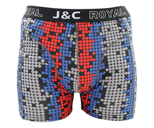 J&C 2-pack Heren boxershorts H234-30047 Grijs/Rood