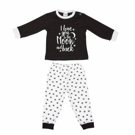 Beeren Baby pyjama "To the Moon" Zwart