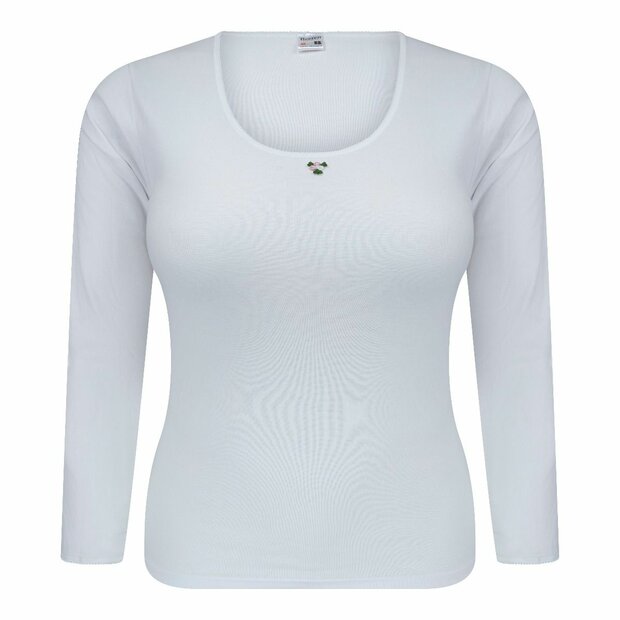 Beeren Dames shirt met L.M. M3000 Wit