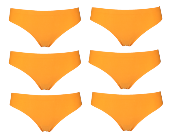 6-pack J&amp;C Naadloze dames string 1701 Oranje 
