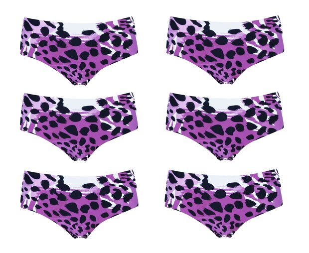 6-pack Naadloze dames Hipster J&amp;C 1708 geprint paars