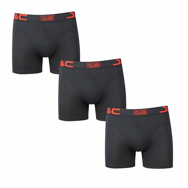 3-pack Heren Boxershorts J&amp;C 4485 microfiber Zwart