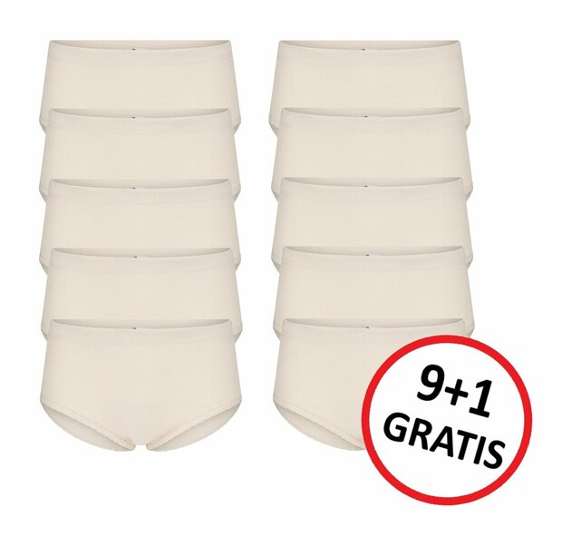 Beeren 9+1 -Pack dames slips Belinda Huid (Taille)